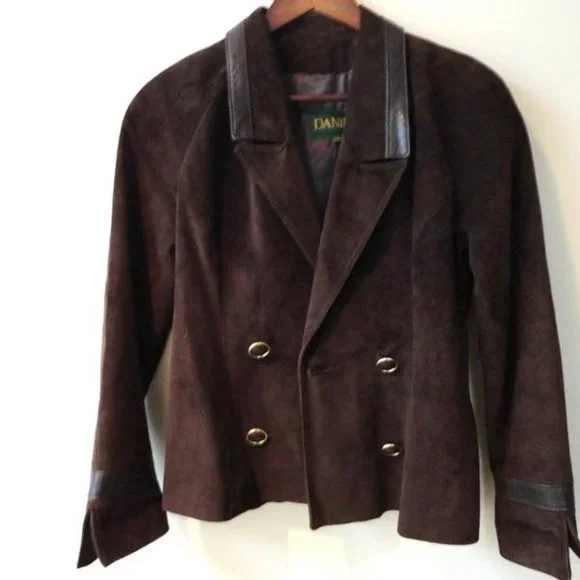 Danier Brown Suede Jacket - Picture 2 of 5